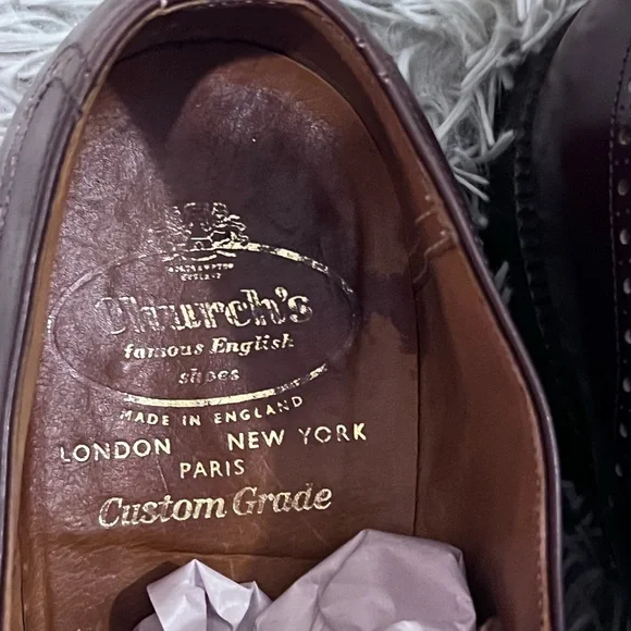 Church's Dark Brown Leather Oxfords with Buckle - Picture 3 of 8